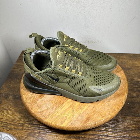 Olive Green Nike Shoes Women's Nike Air Max 270s Olive Green, Orange, And White Men's Size 12 Men Casual Shoes Nike